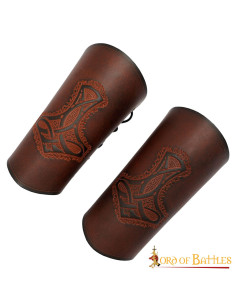 Viking Bracelets Thor's Hammer, Mjolnir, in leather 2