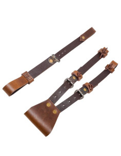 Baldric for sword composed of 3 leather belts 2