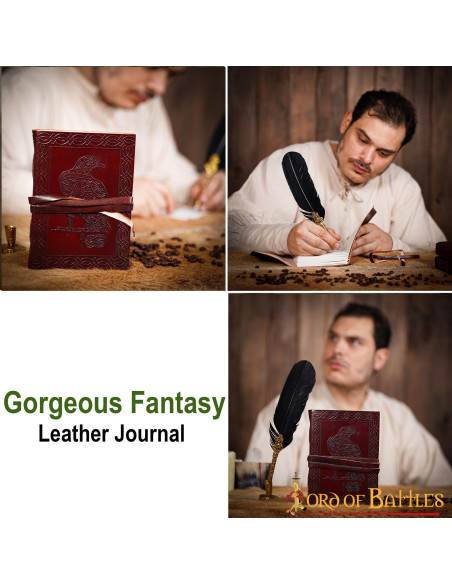 Celtic eagle leather journal