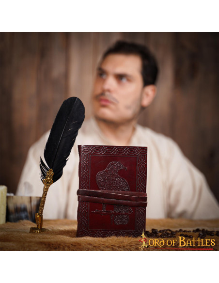 Celtic eagle leather journal