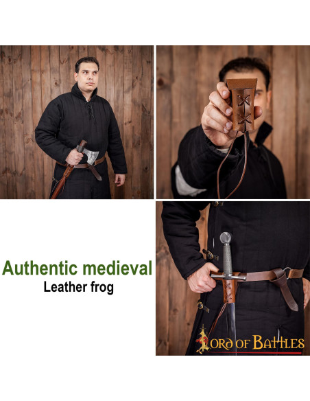 Small leather baldric for axes,...