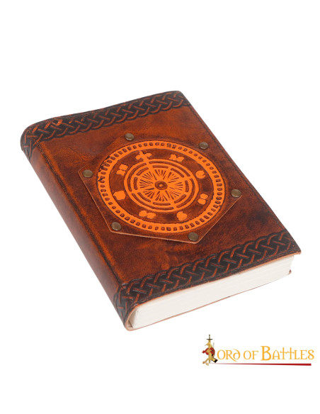 Fleur de Lis Logbook, leather