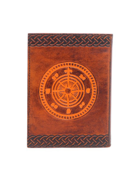 Fleur de Lis Logbook, leather