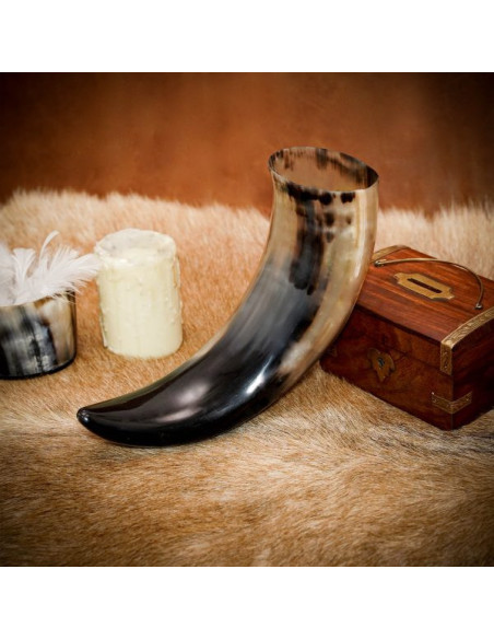 Pirate Raider drinking horn with skull