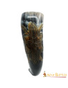 Drinking horn Flower with specks, 400-500 ml.
