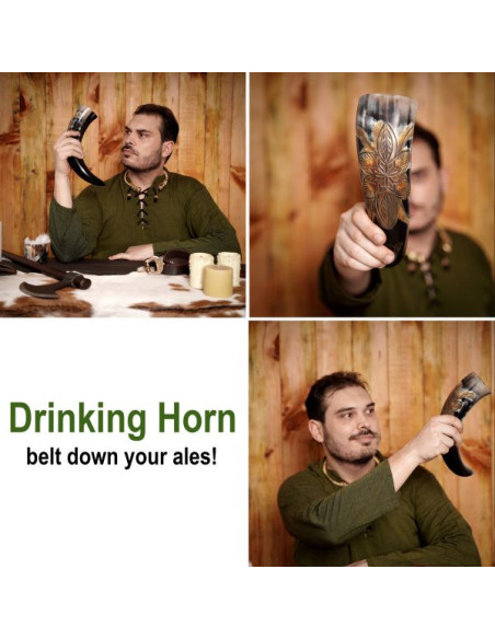 Drinking horn Flower with specks,...