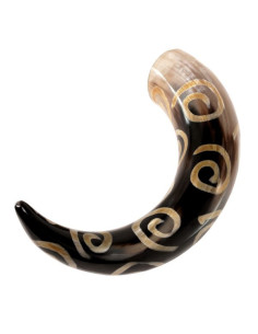 Drinking horn charred spiral designs 2