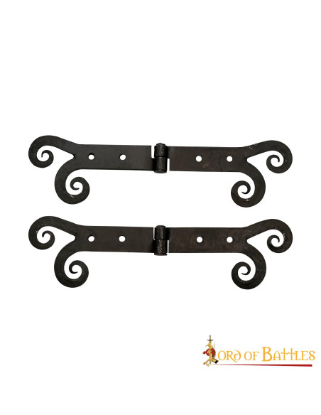 Pair of vintage door hinges in rustic...