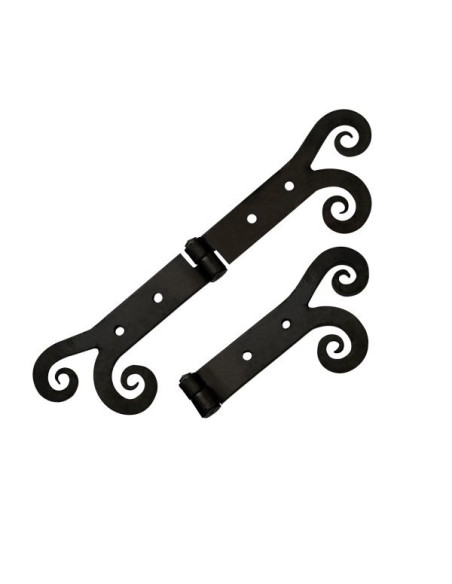 Pair of vintage door hinges in rustic...