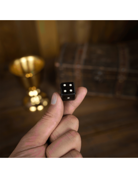 Pack 6 horn dice with embedded pips