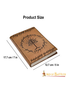 Tree of Gondor Embossed Leather Journal, Natural Pages 2
