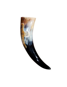 Viking horn with engraved cross, 400-500 ml. 2
