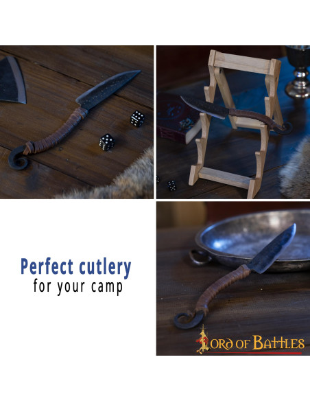 Forged functional medieval knife