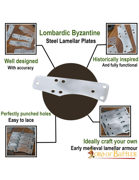 100 Lombard Byzantine steel slat plates