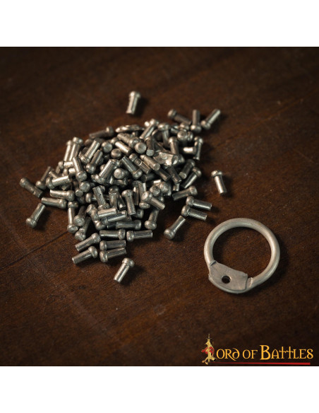 Aluminum chainmail rings for riveting