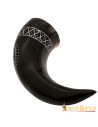 Viking Vegvisir Horn in Ox Leather