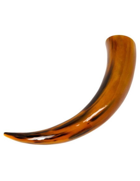 Glossy textured drinking horn,...