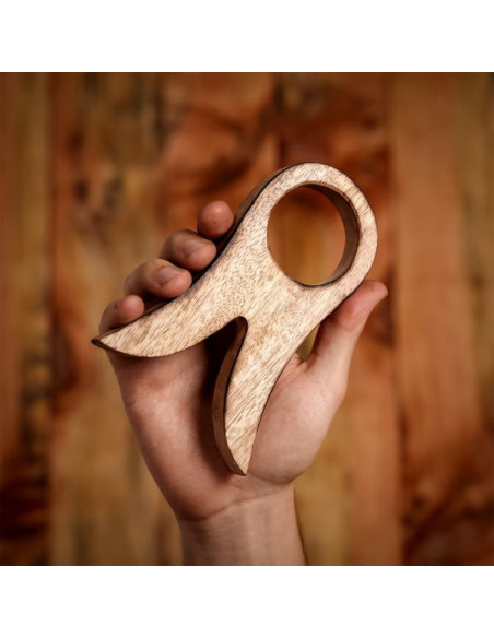 Wooden support for horn, 16 cm.