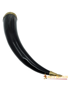 Viking drinking horn with brass fittings, 300-400 ml.