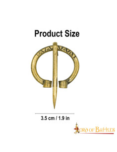 Brass Viking brooch, 3.5 cm. 2