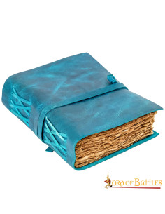 Fancy notes journal handmade blue leather