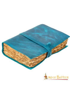 Fancy notes journal handmade blue leather 2