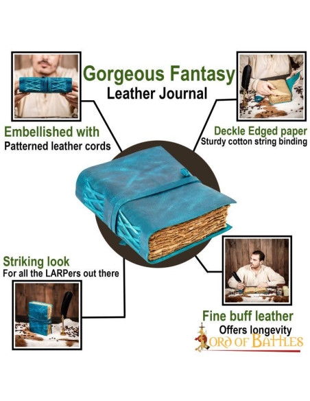 Fancy notes journal handmade blue...