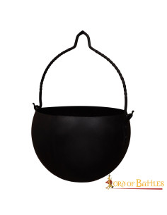 Cauldron medieval kitchen in wrought iron