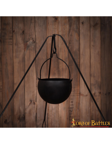 Cauldron medieval kitchen in wrought...