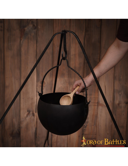 Cauldron medieval kitchen in wrought...