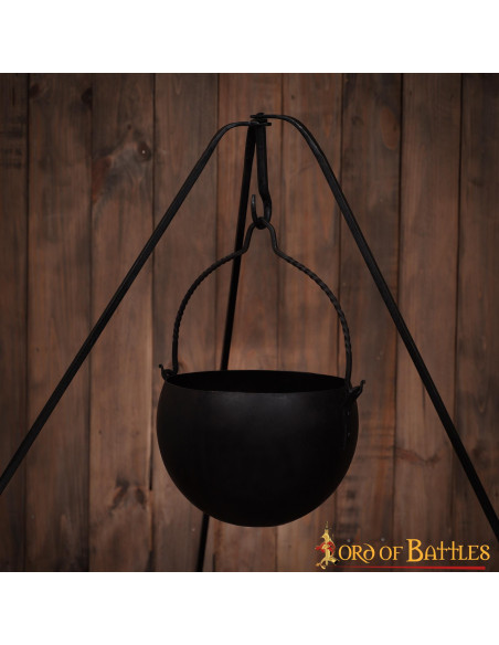 Cauldron medieval kitchen in wrought...