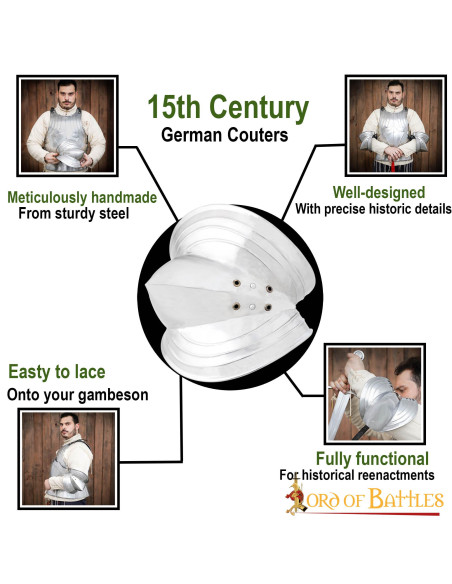 German medieval elbow pads, XV century