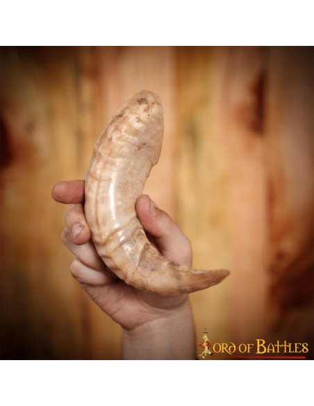 Viking drinking horn with natural...