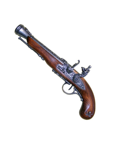 18th century pirate flintlock pistol (left-handed)