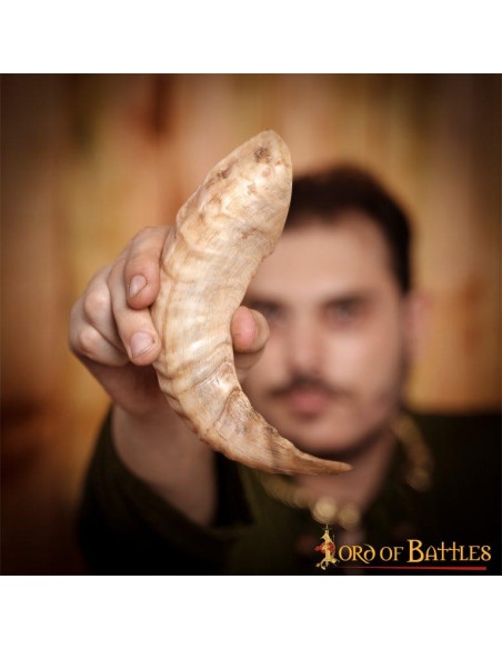 Viking drinking horn with natural...