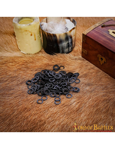 Solid Black Steel Flat Rings, 9mm Solid Black Steel Flat Rings, 9mm