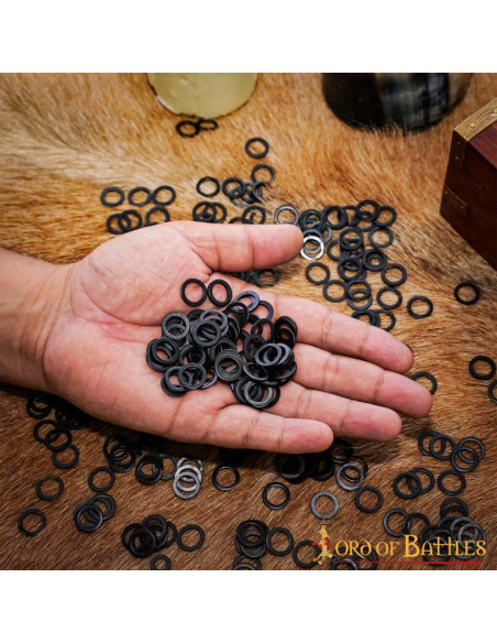 Solid Black Steel Flat Rings, 9mm Solid Black Steel Flat Rings, 9mm