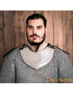 Simple medieval gorget in mild steel