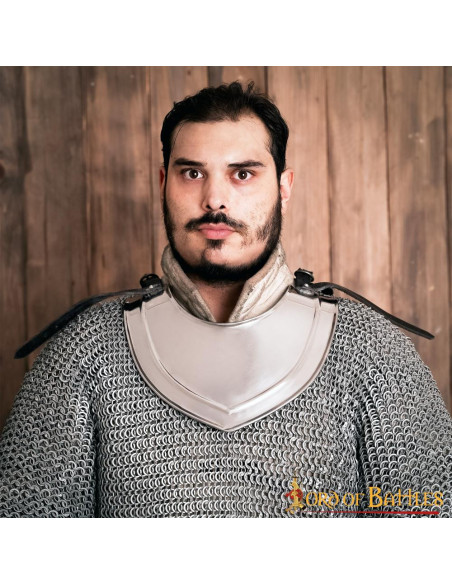 Simple medieval gorget in mild steel