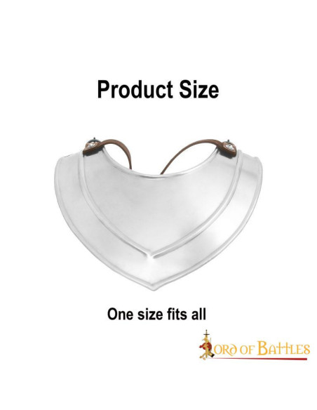 Simple medieval gorget in mild steel