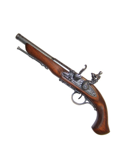 Flintlock pistol, 18th century. (left handed)