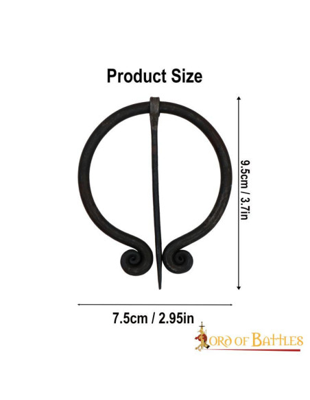 Wrought Iron Functional Cloak Brooch