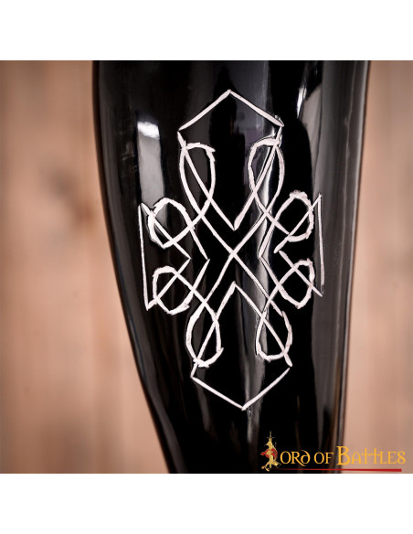 Ox Horn for Drinking with Engraved...