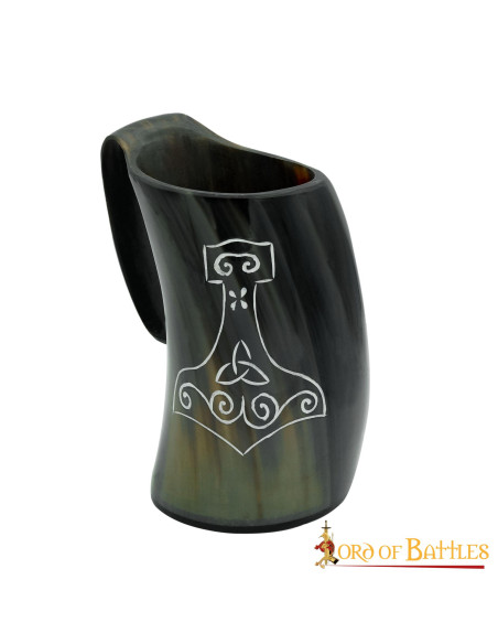 Handmade Viking Mjolnir Beer Mug