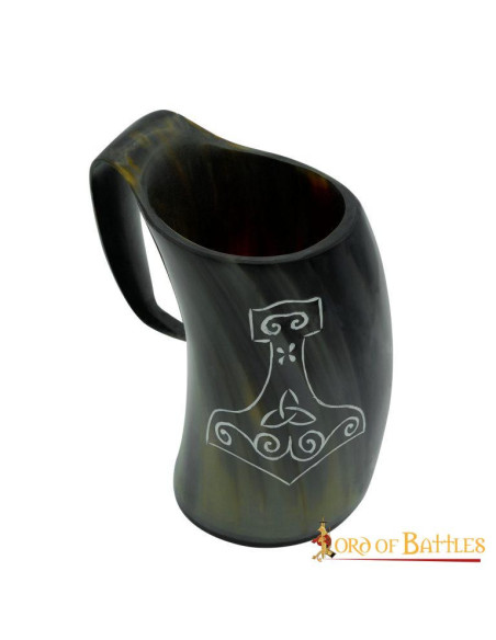 Handmade Viking Mjolnir Beer Mug
