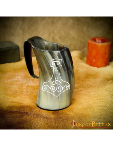 Handmade Viking Mjolnir Beer Mug
