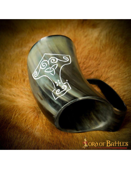 Handmade Viking Mjolnir Beer Mug