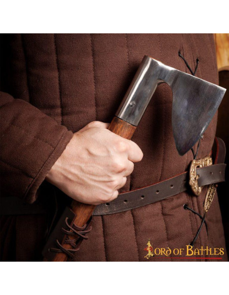 War ax XIV century with steel head