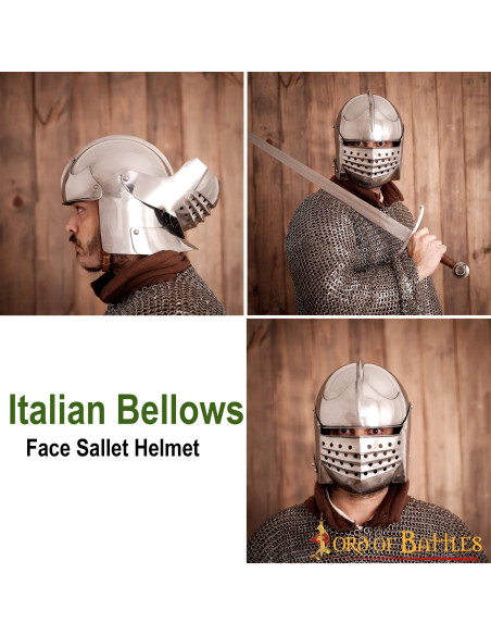 Italian Sallet helmet with padded lining