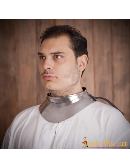 Small medieval knight gorget, mild steel